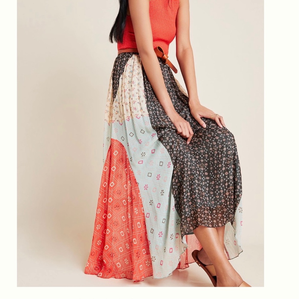NWT Maxi Skirt with fun print